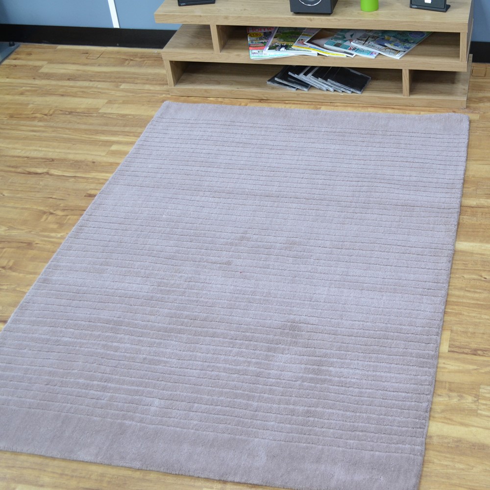 Enfield Wool Rugs in Dusky Pink